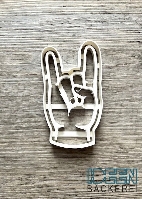 Cookie cutter Metal Faust Rock Fist 10cm high