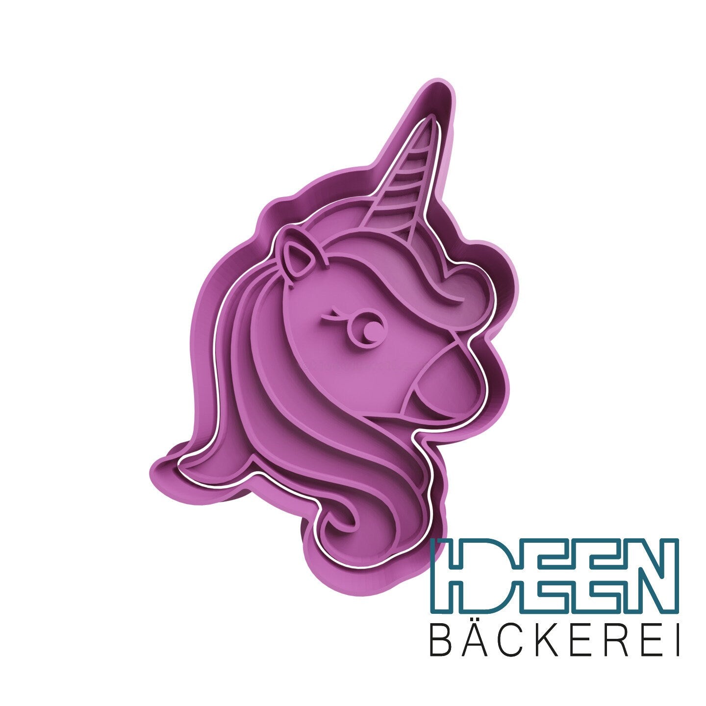 Keksausstecher Einhorn Unicorn 8cm hoch Ausstechform, verschiedene Farben möglich Ausstecher für Plätzchen Kekse Teig Knete