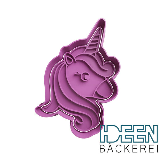 Keksausstecher Einhorn Unicorn 8cm hoch Ausstechform, verschiedene Farben möglich Ausstecher für Plätzchen Kekse Teig Knete