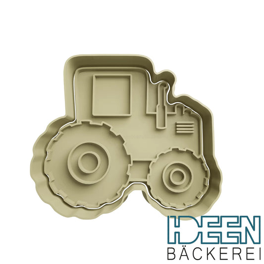 Keksausstecher Traktor 7,5cm breit Ausstechform, verschiedene Farben möglich Ausstecher für Plätzchen Kekse Teig Knete Bauernhof Trecker